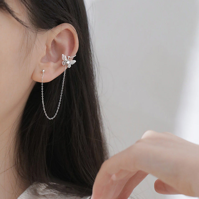 1PC New Fashion Gold Color Moon Star Clip Earrings Ear Cuff