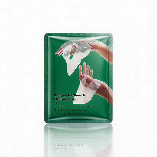 Verhelderend en zuiverend stoffen masker met tea tree-olie