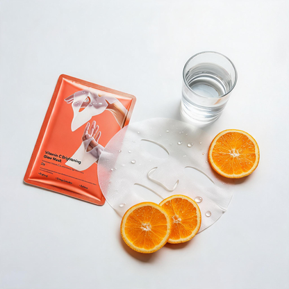Verhelderend stoffen masker met vitamine C